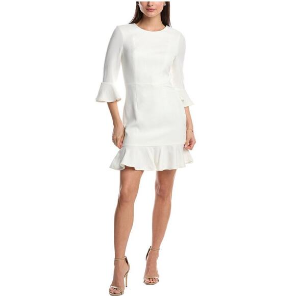 Black Halo Brooklyn Sheath Mini Dress Women's White Size 8. Retail 390 - Picture 1 of 9